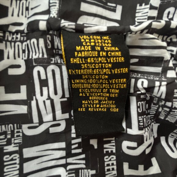 Volcom Men’s Naylor Jacket – Black and Gray Striped Zip-Up – Size Medium - Picture 13 of 14